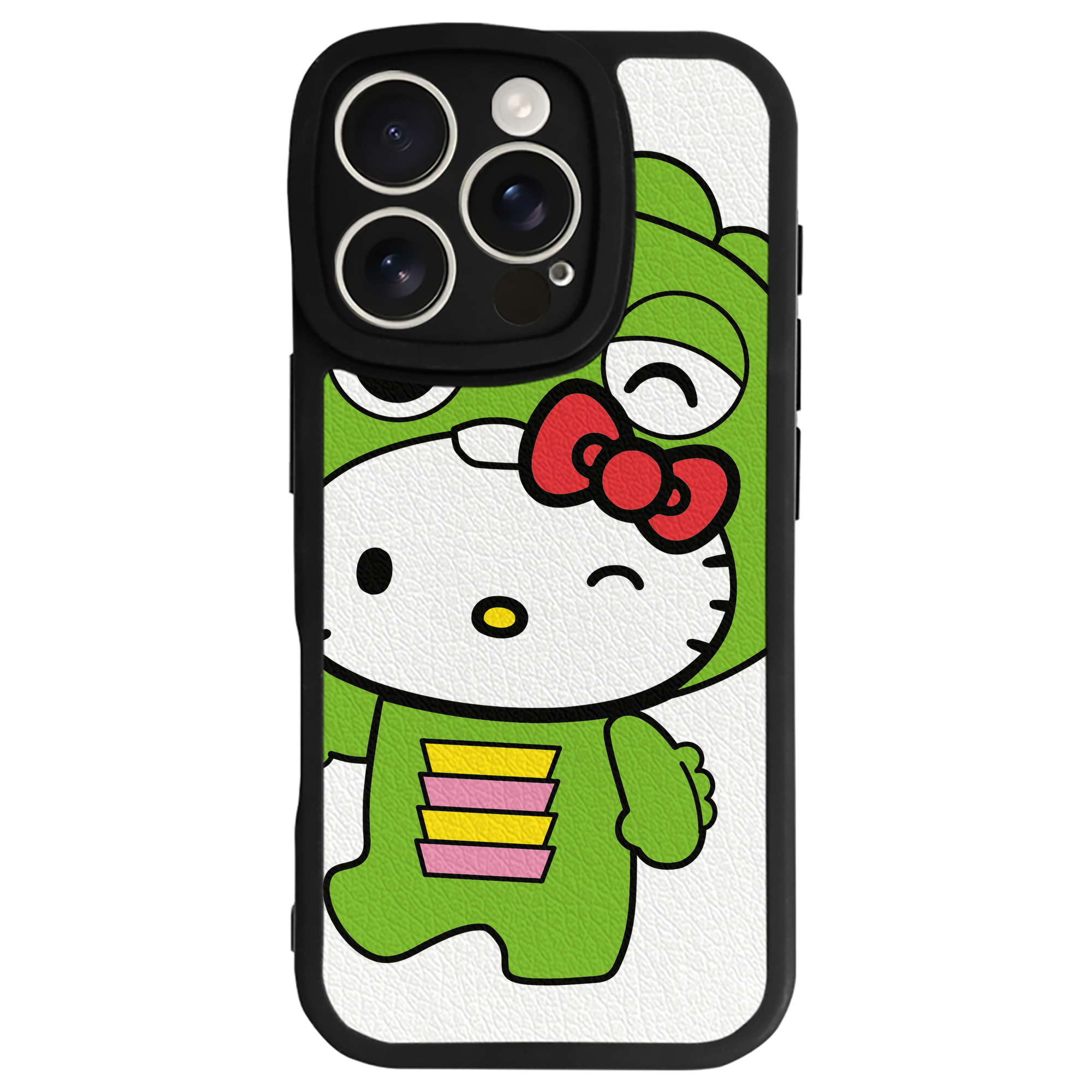 （画像用） Hello Kitty ハローキティ 【iPhone 16シリーズ対応】シリコンスマホケース（レザー調） 材質：シリコン